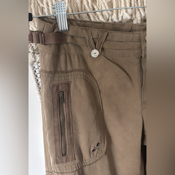 Danang Surplus Indochine Silk Blend Wide Leg Cargo Pants Y2K Adjustable Da-Nang - Picture 3 of 8